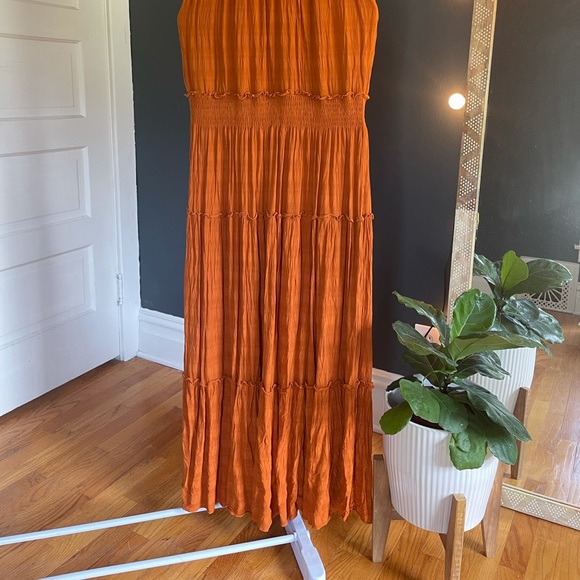 Just Taylor Size 14 Burnt Orange Dress - Picture 3 of 3